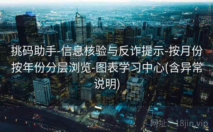 挑码助手-信息核验与反诈提示-按月份按年份分层浏览-图表学习中心(含异常说明)